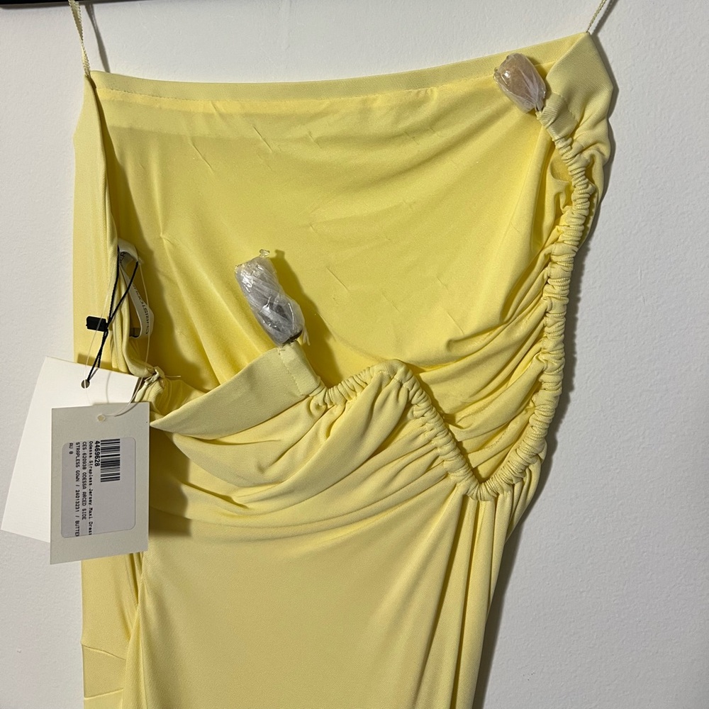 NWT Christopher Esber - Odessa strapless jersey maxi dress in Butter - Picture 9 of 10